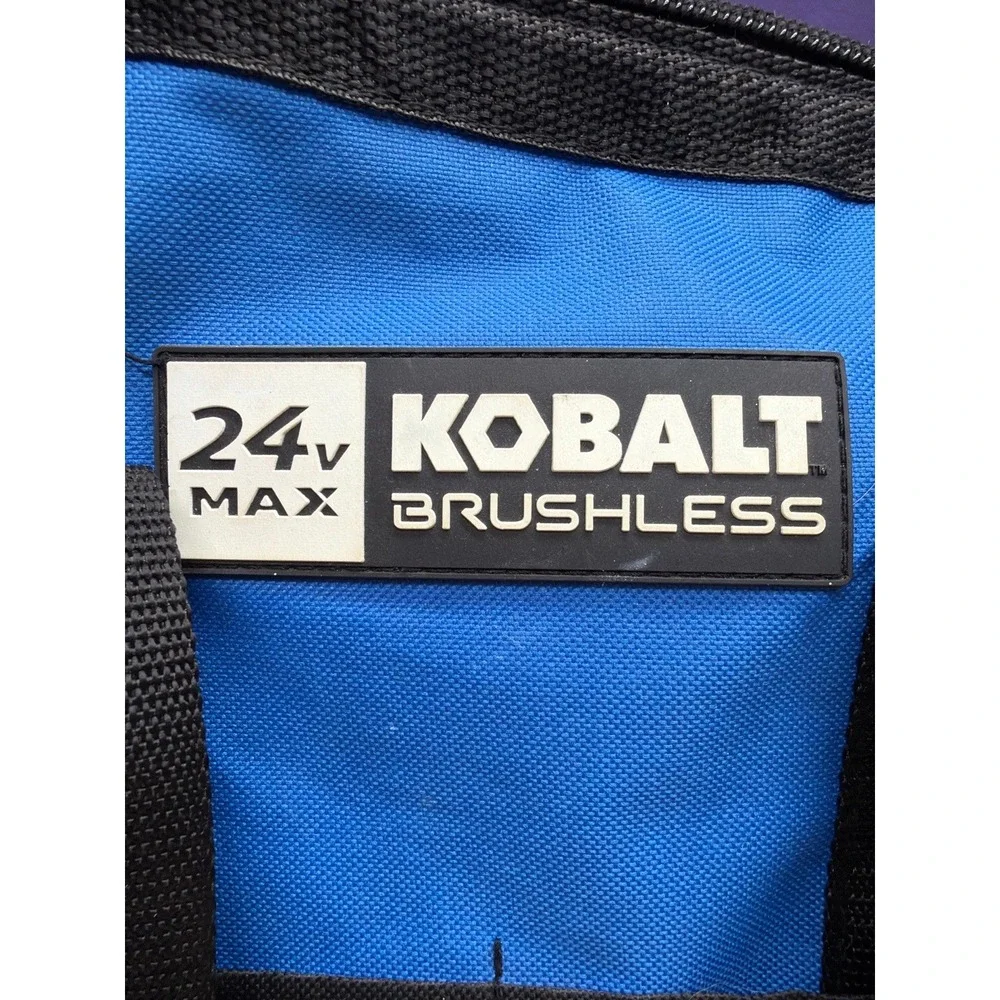 Kobalt 24V Max Brushless Tool Bag Storage Carry Case Blue Black